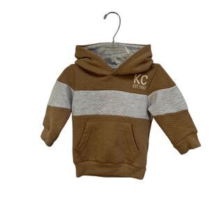 Kenneth‎ Cole Boys  12M white and tan  Hooded sweatshirt